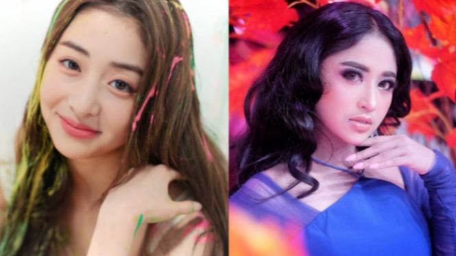 Dewi Perssik mirip Huh Yun Jin LE SSERAFIM