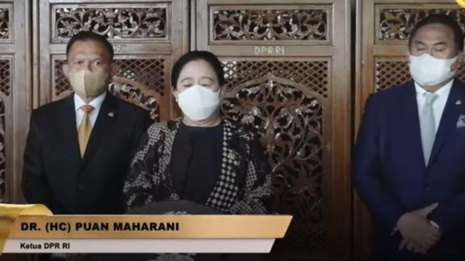 Ketua DPR RI Puan Maharani usai pengesahan RUU TPKS