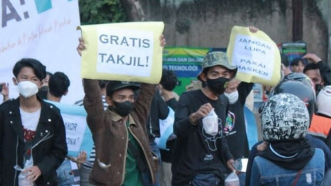 Himpunan Pemuda Bandung Sosialisasi Prokes COVID-19 dan Bagi Takjil