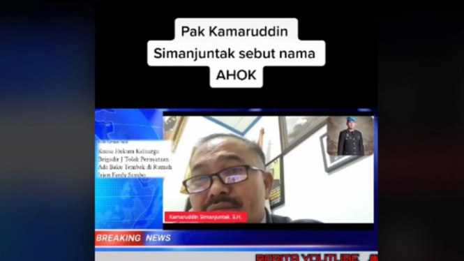 Viral Pengacara Brigadir J, Kamaruddin Simanjuntak sebut nama Ahok.