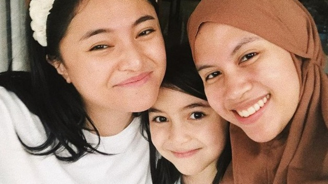 Marshanda dengan istri Ben Kasyafani, Nesya Nabila