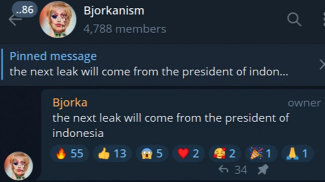 Hacker Bjorka ancam sebar data Presiden Jokowi.