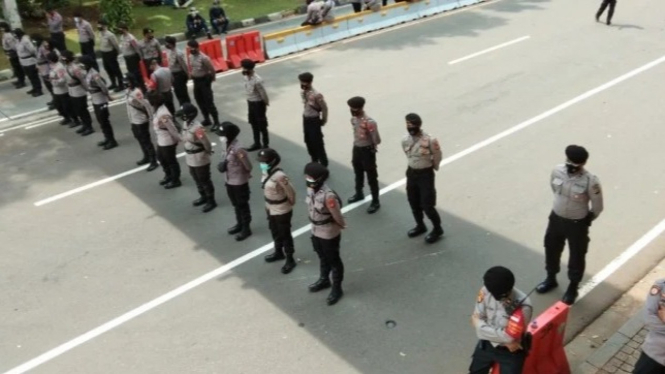 Pengamanan demo BBM di Jakarta