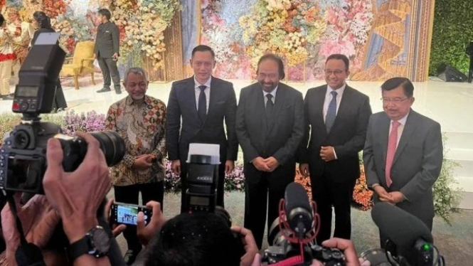 Anies Baswedan, JK, Surya Paloh, Ahmad Syaikhu, dan AHY.