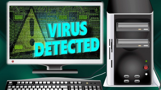 Ilustrasi virus komputer