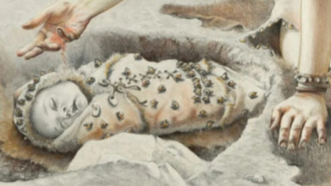 Ilustrasi pemakaman bayi