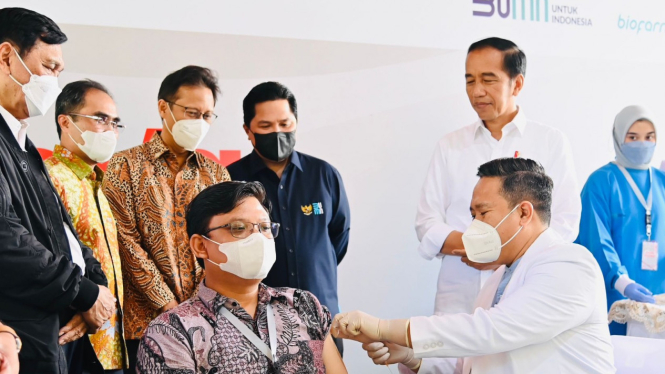 Presiden RI Joko Widodo Disela Peluncuran Vaksin IndoVac