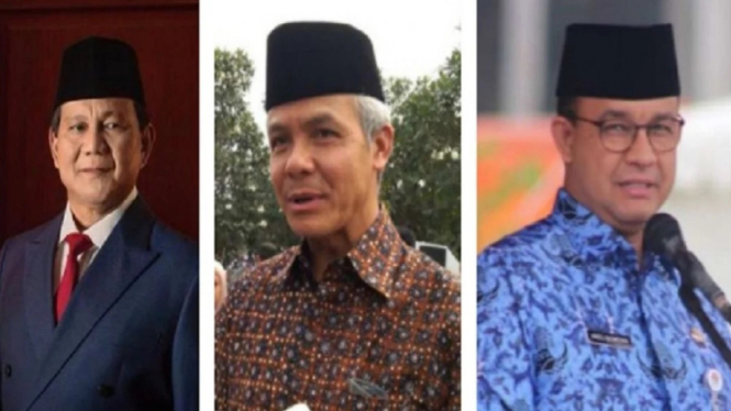 Prabowo, Ganjar dan Anies