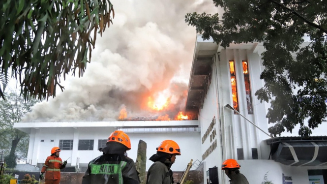 Kebakaran di Balaikota Bandung