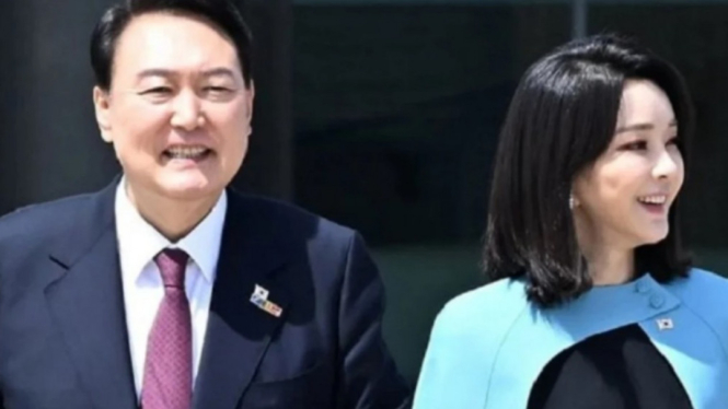Presiden dan Ibu Negara Korea Selatan Kim Keon Hee