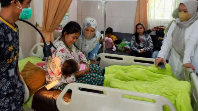 Kondisi pasien balita di RSMP Palembang, Sumatera Selatan