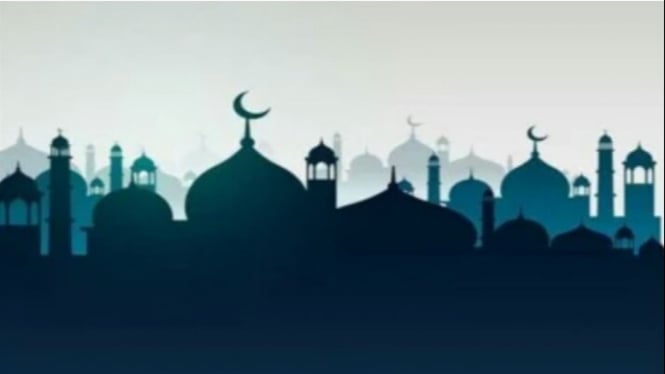 Ilustrasi masjid dalam menyambut bulan Ramadhan