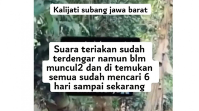 Video bernarasi suara teriakan bocah 3 tahun yang hilang di Subang