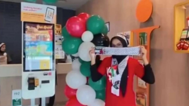 McDonald's bernuansa dukungan Palestina