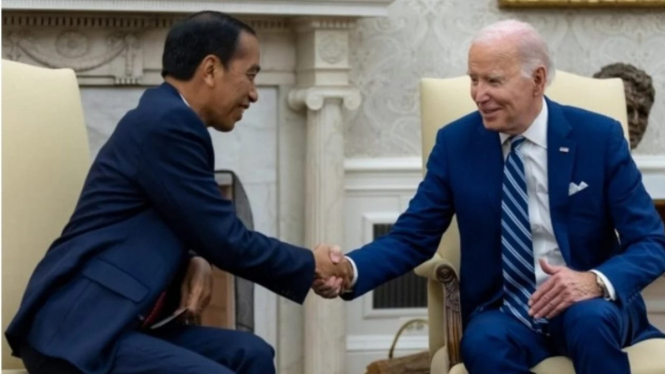 Presiden Jokowi bertemu Presiden Joe Biden
