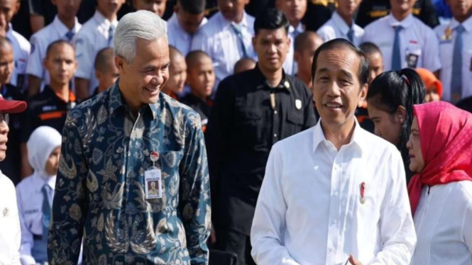 Ganjar Pranowo dan Presiden Jokowi.