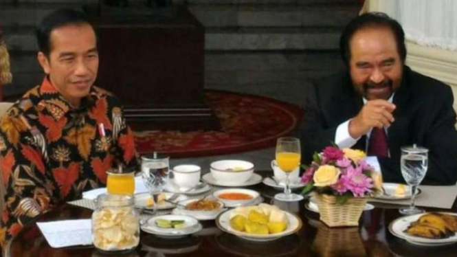 Presiden Jokowi dan Surya Paloh.
