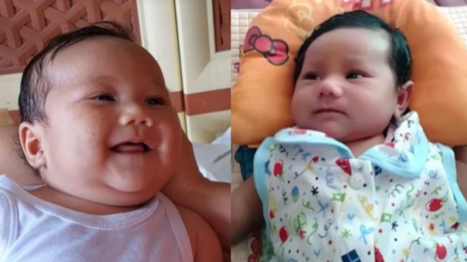 Viral, potret bayi mirip capres Prabowo Subianto.