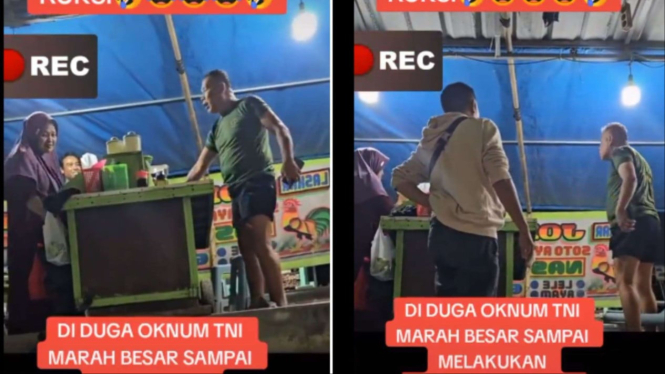 Viral Diduga Oknum TNI Ngamuk ke Pemilik Warung