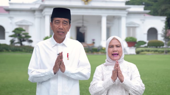Presiden Joko Widodo dan Ibu Iriana.