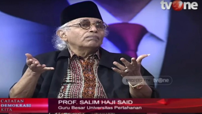 Guru Besar Universitas Pertahanan, Prof. Salim Said.