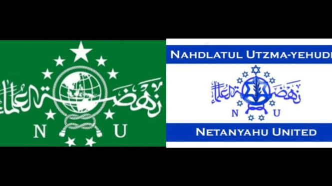 Warganet plesetkan logo NU jadi Netanyahu United.