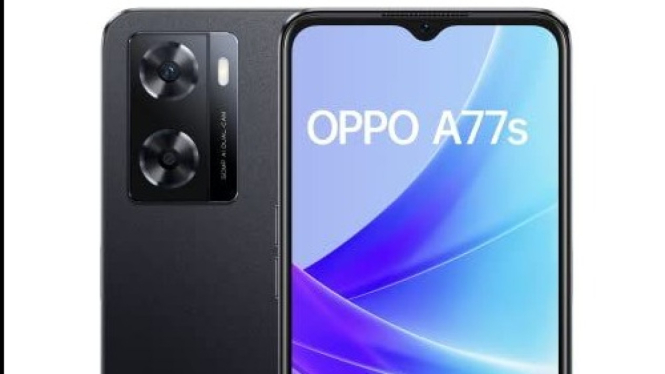 Tampilan smartphone OPPO A77s