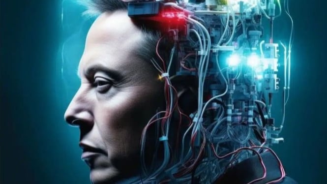 Ilustrasi teknologi neuralink