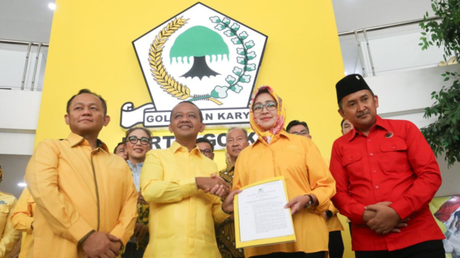 Golkar balik badan dukung Airin di Pilgub Banten.