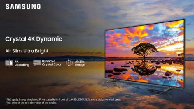 Samsung Crystal 4K Dynamic TV.