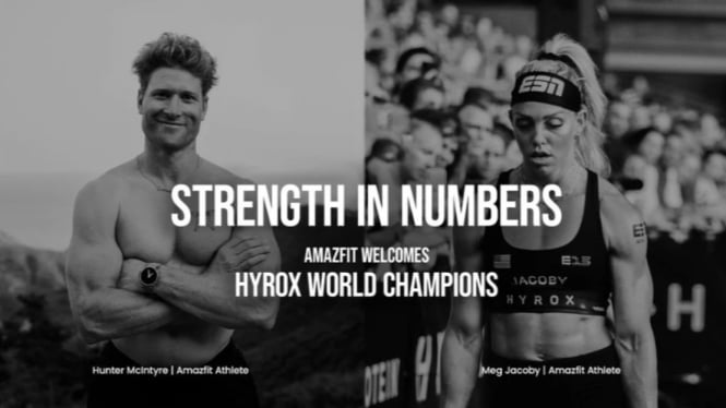 Hunter McIntyre dan Meg Jacoby dalam ajang Hyrox World Champion