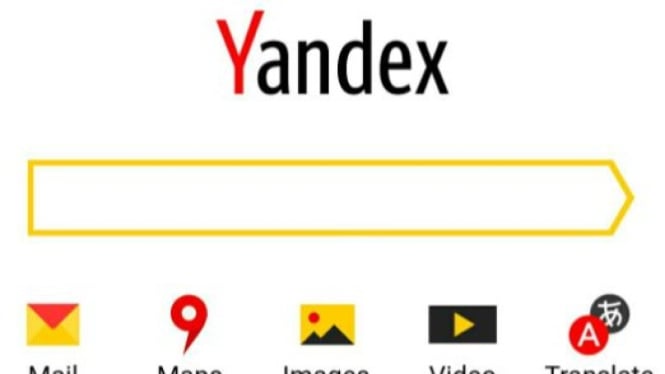 Halaman depan Yandex