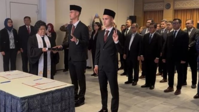 Mees Hilgers dan Eliano Reijnders resmi jadi WNI.