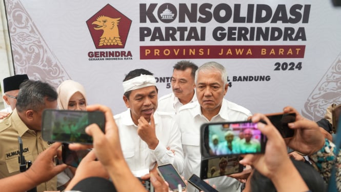 Kang Dedi Mulyadi dalam acara konsolidasi Gerindra Jabar