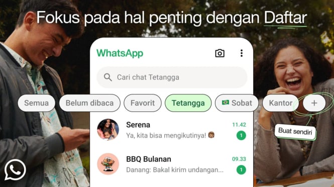 Fitur Daftar di WhatsApp