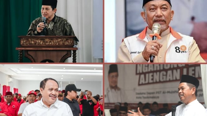 Empat kontestan Cagub Jawa Barat 2024.