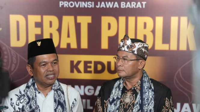 Kang Dedi Mulyadi dan Erwan Setiawan dalam Debat Publik Pilgub Jabar