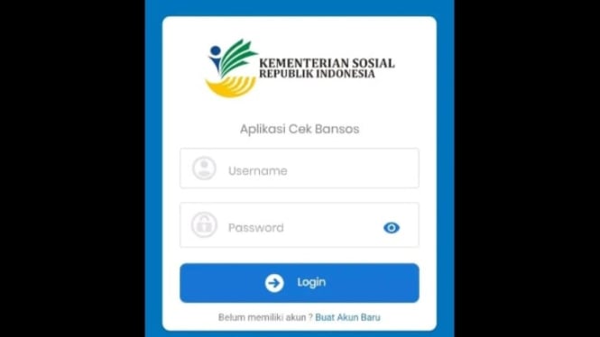 Tampilan Aplikasi Cek Bansos