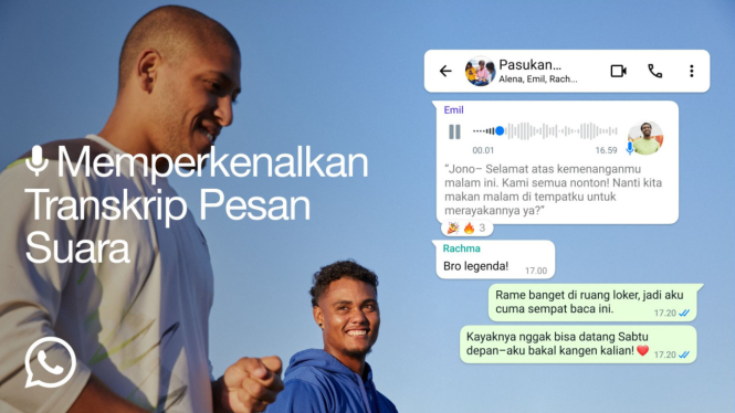 Fitur WhatsApp Transkrip Pesan Suara