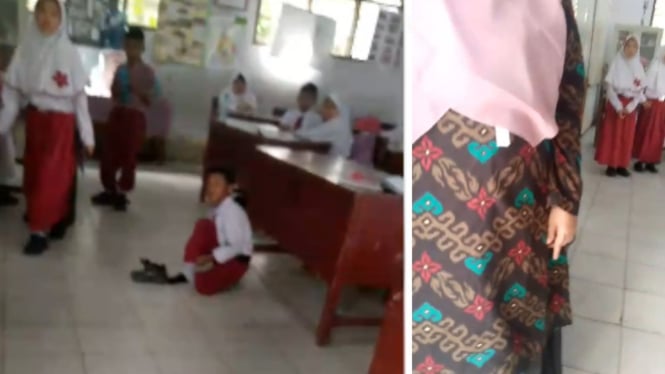 Oknum Guru Diduga Hukum Seorang Siswa Belajar di Lantai