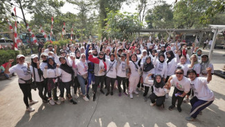 Melihat Kecerian Mak-Mak di Tangerang Ikut Senam Sehat Bersama Gardu Ganjar