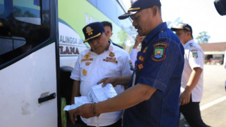 Bus Pariwisata Jadi Target Ramp Check Jelang Arus Mudik di Tangerang