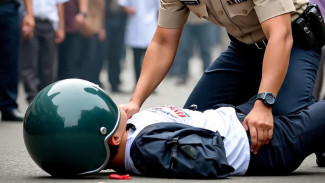 Terungkap, Personel Polda Banten Melempar Helm ke Violent Agara Casttilo, Kini Kondisinya Koma