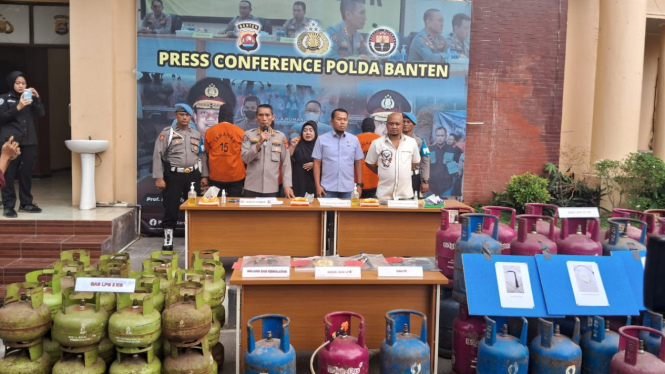 Press conference Polda Banten.