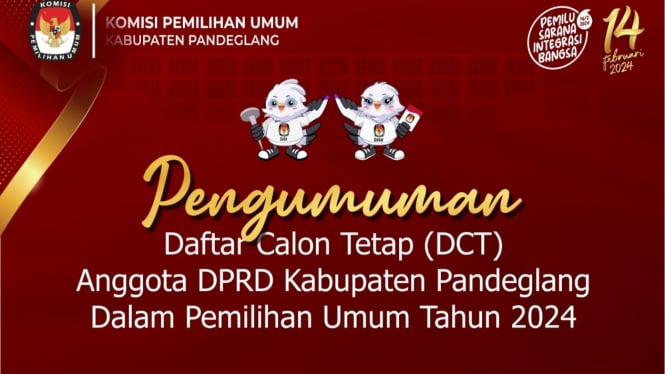 Pengumuman DCT Anggota DPRD Kabupaten Pandeglang