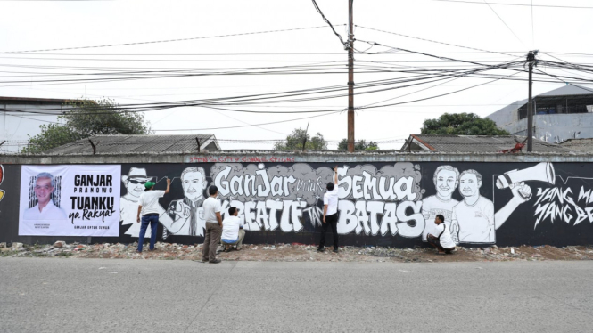 Mural dan Grafiti dari Relawan Ganjar Untuk Semua