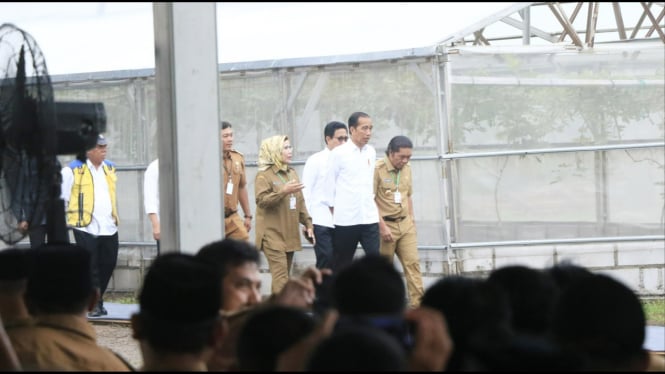 Bupati Serang Ratu Tatu Chasanah bersama Presiden Jokowi