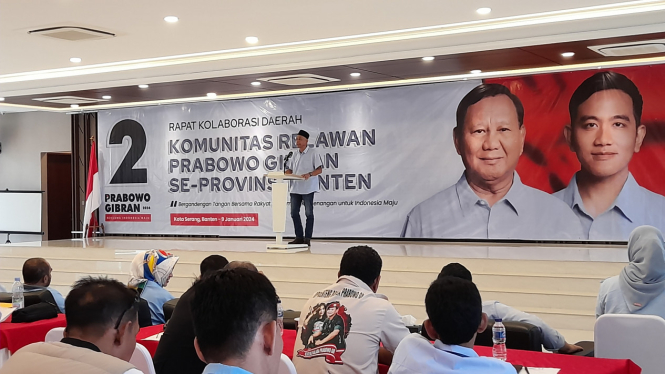 TKN saat Rapat Kolaborasi di Banten bareng relawan Prabowo Gibran