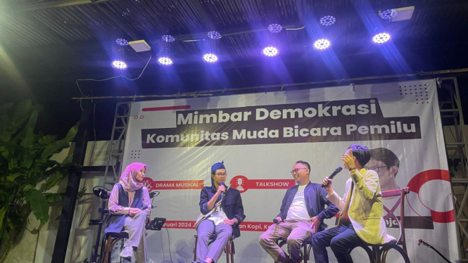 Alam Ganjar menghadiri diskusi bareng anak muda di Kota Serang