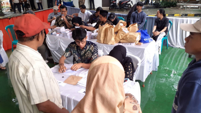 Simulasi pemungutan suara pada Pemilu 2024 di Kabupaten Tangerang